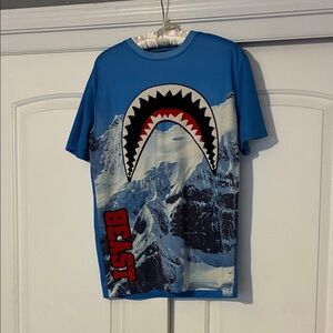 Beast Blue Shark Graphic Short Sleeve Tee